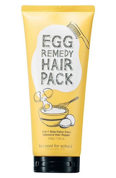 Best Hair Masks for Every Hair Type: Too Cool for School Egg Remedy Hair Pack