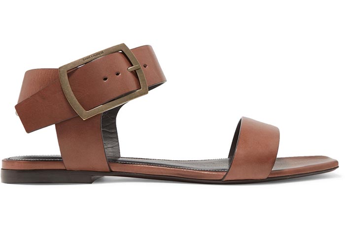 Best Travel Shoes for Women: Saint Laurent Leather Sandals