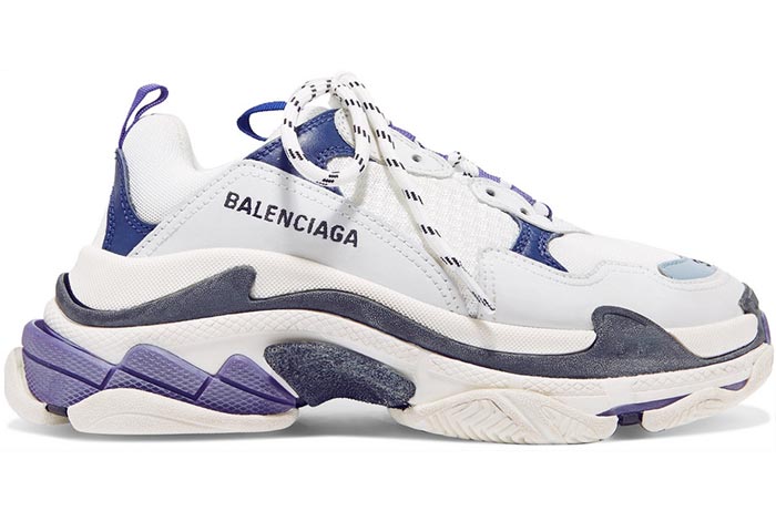 Best White Sneakers for Women: Balenciaga Triple S White Trainers