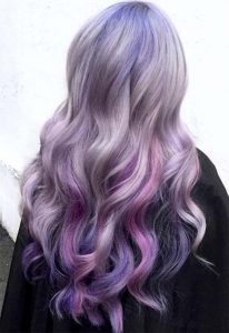 Crisp Lavender Hair Dye Design Illustration