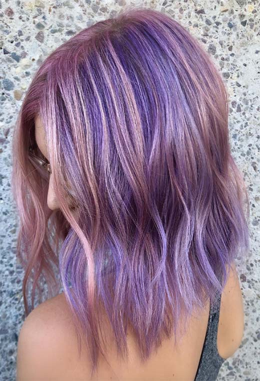 Makeup for Lavender Hair Color