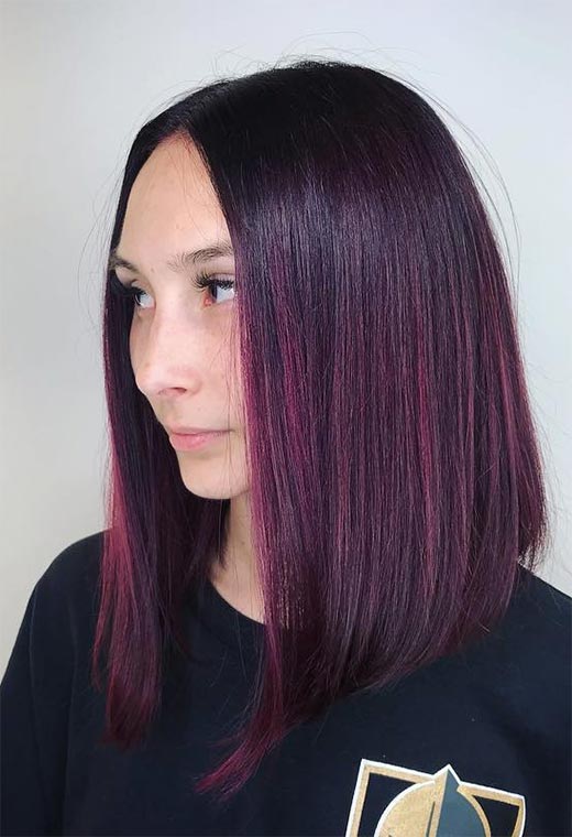 Makeup Tips for Plum Hair Color