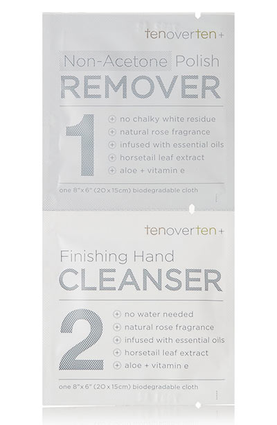 Best Nail Polish Removers: TenOverTen Non-Acetone Polish Remover + Finishing Hand Cleanser Cloths