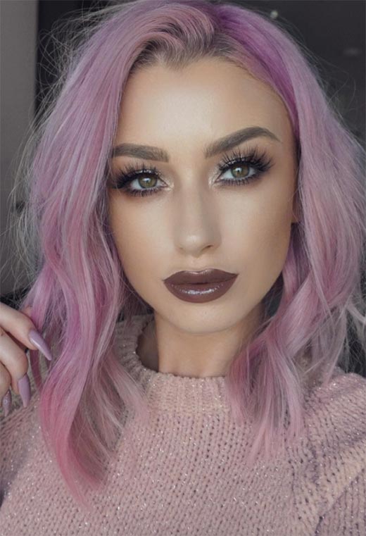 Makeup Tips for Lilac Hair Color