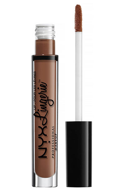 Best Brown Lipstick Shades: NYX Lip Lingerie Liquid Lipstick in After Hours 