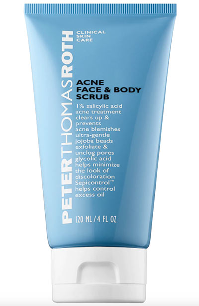 Back Acne Treatment Products: Peter Thomas Roth Acne Face & Body Scrub 