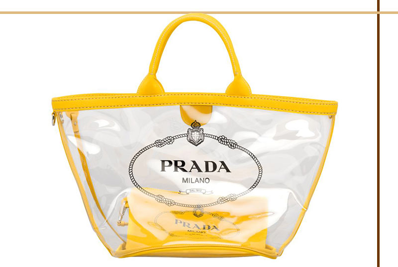 Best Prada Bags of All Time: Prada Fabric and Plexiglas Handbag