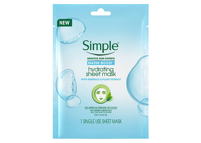 Best Walmart Skin Care Products: Simple Water Boost Hydrating Sheet Face Mask 
