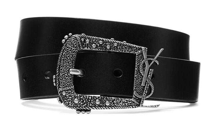 Best Designer Belts for Women: Saint Laurent Logo Leather Belt