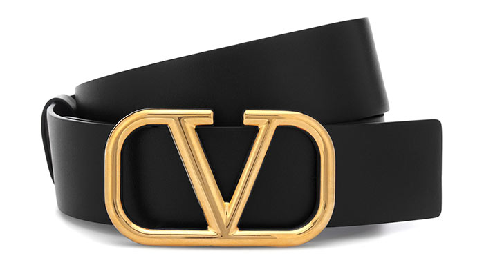 Best Designer Belts for Women: Valentino V-Logo Leather Belt