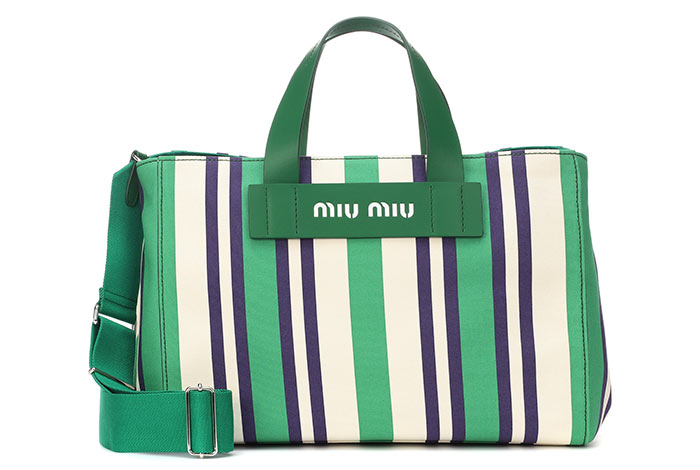 Best Designer Tote Bags: Miu Miu Striped Tote