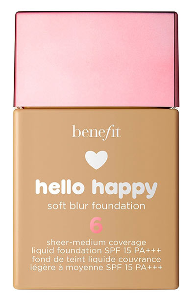 Best Foundation for Combination Skin: Benefit Cosmetics Hello Happy Soft Blur Foundation SPF 15