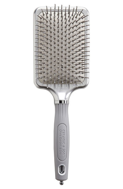 Best Hair Brushes & Combs: Olivia Garden The Ceramic + Ion Anti-Static Cushioned Rectangular Paddle Brush