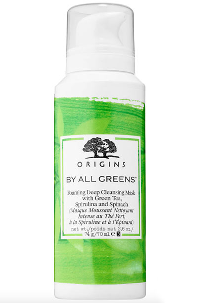 Best Kaolin Clay Masks & Skin Products: Origins By All Greens Foaming Deep Cleansing Mask 