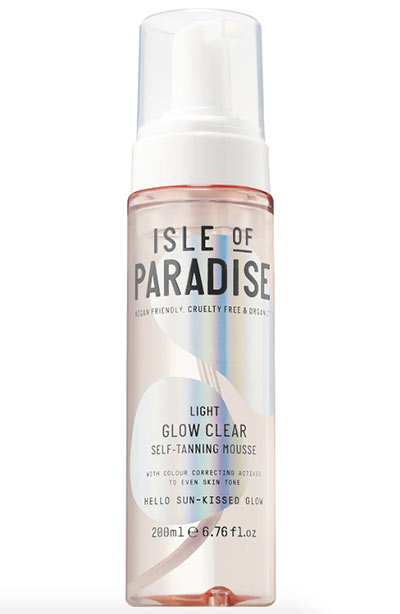 Best Leg & Body Makeup Products: Isle of Paradise Glow Clear, Color Correcting Self-Tanning Mousse