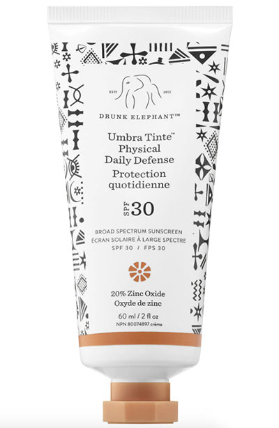 Best Tinted Sunscreens for Every Skin Type: Drunk Elephant Umbra Tinte Physical Daily Defense Broad Spectrum Sunscreen SPF 30 