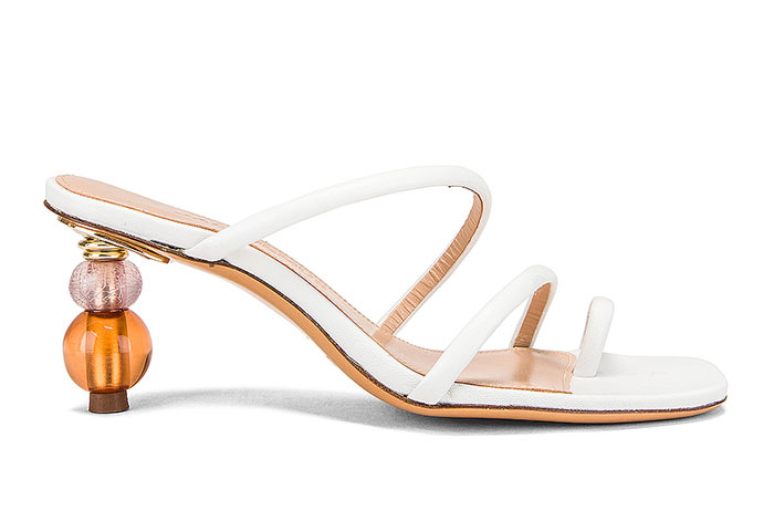 Best White Shoes for Women: Jacquemus Noli White Sandals