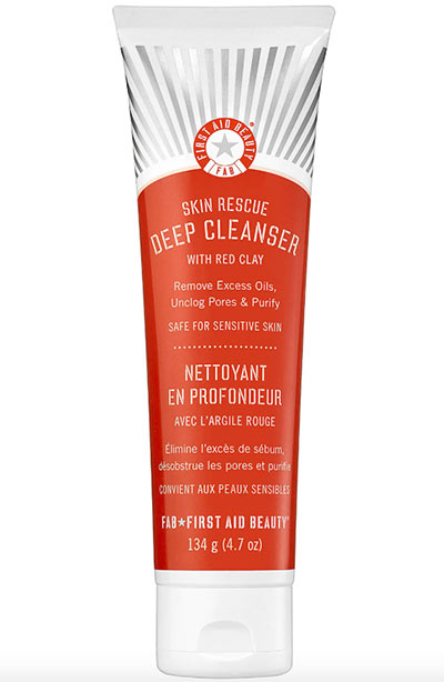 Best Blackhead Removal Products: First Aid Beauty Skin Rescue Deep Cleanser with Red Clay