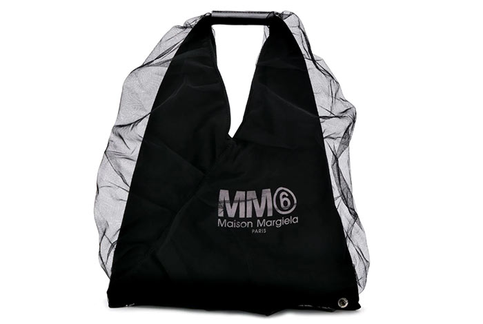 Best Black Tote Bags: MM6 Maison Margiela Japenese Tulle Black Tote Purse