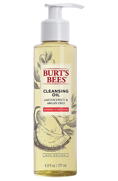 Best Cleansers for Korean Double Cleansing: Burt's Bees Facial Cleansing Oil with Coconut & Argan Oils
