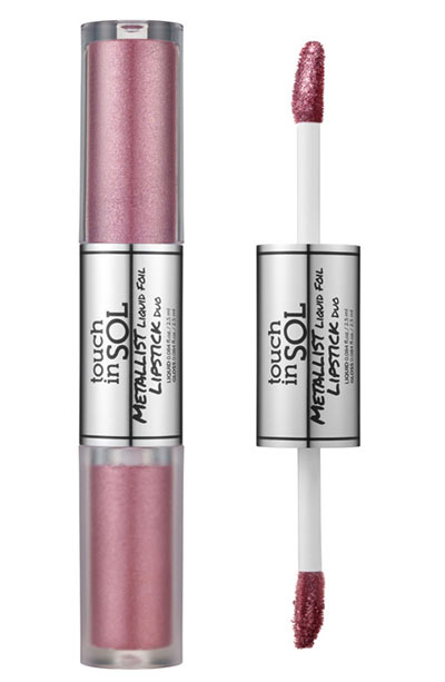 Best Metallic Lipstick Colors: Touch In Sol Metallist Liquid Foil Lipstick Duo in Dyllis 