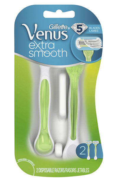 Best Razors for Women: Gillette Venus Extra Smooth Green Disposable Women’s Razors 
