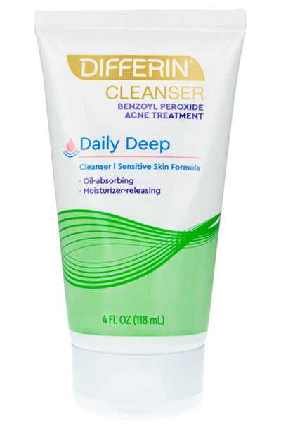 Best Acne Face Wash/ Cleansers for Dry Skin: Differin Daily Deep Cleanser Sensitive Skin Formula