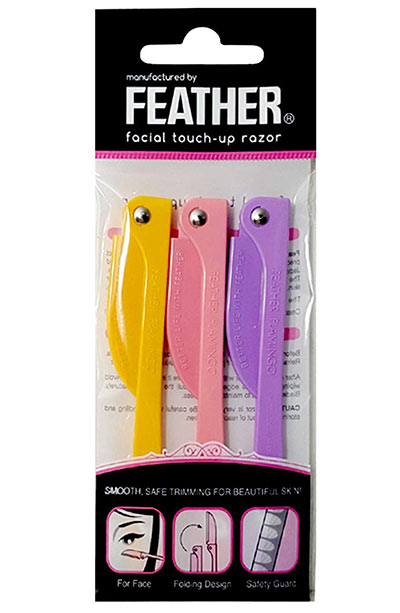 Best Eyebrow Trimmers & Facial Razors for Women: Flamingo Feather Facial Touch-up Razors 