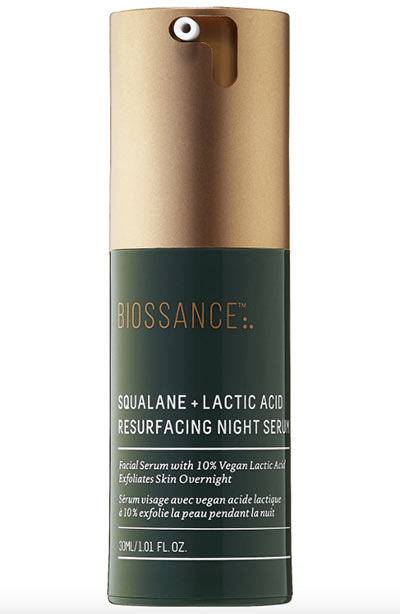 Best Winter Skin Care Products: Biossance Squalane + 10% Lactic Acid Resurfacing Night Serum