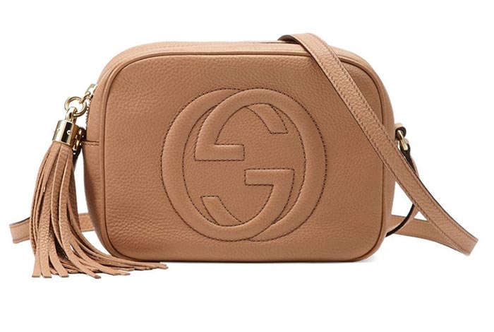 Best Designer Nude Bags: Gucci Soho Small Disco Nude Handbag