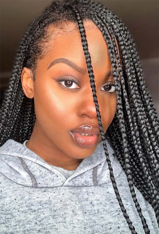 How to Style Box Braid Hairstyles