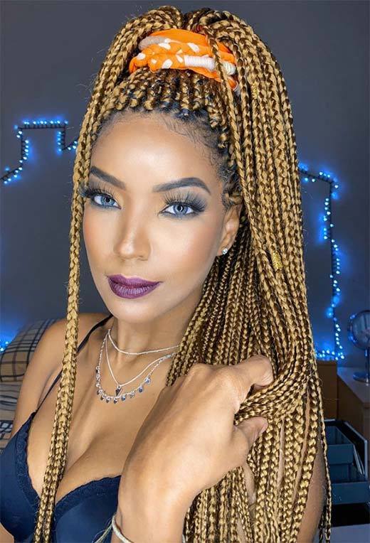 Types of Box Braids Based on Size and Texture