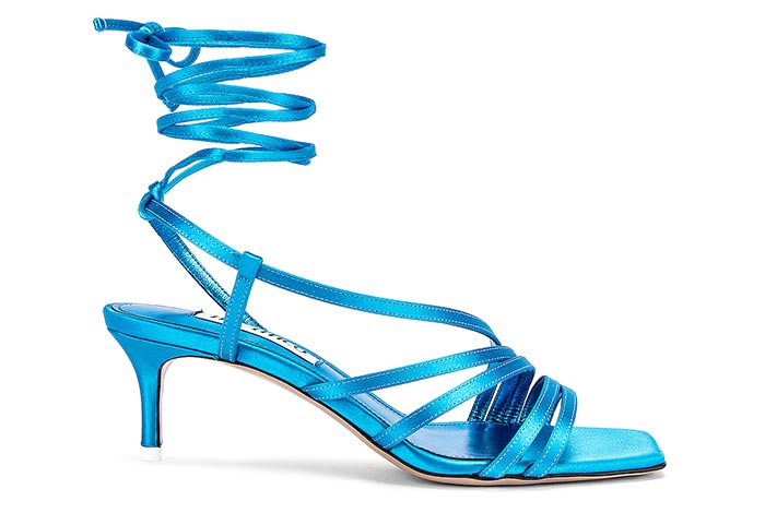 Best Wedding Shoes: Blue Bridal Shoes: Attico Kitten Heel Sandal