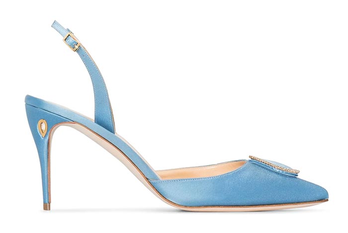 Best Wedding Shoes: Blue Bridal Shoes: Jennifer Chamandi Vittorio Slingback Pumps
