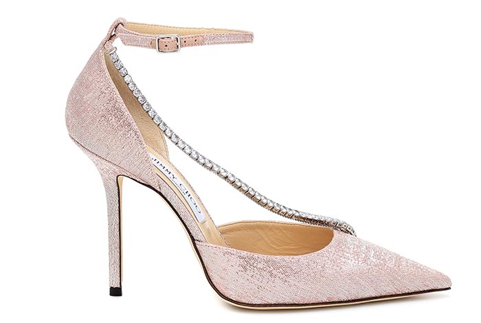 Best Wedding Shoes: Glamorous Bridal Shoes: Jimmy Choo Talka 100 Metallic Pumps