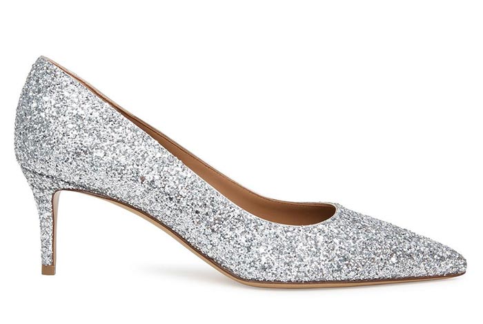 Best Wedding Shoes: Metallic Bridal Shoes: Mansur Gavriel Glitter Pumps