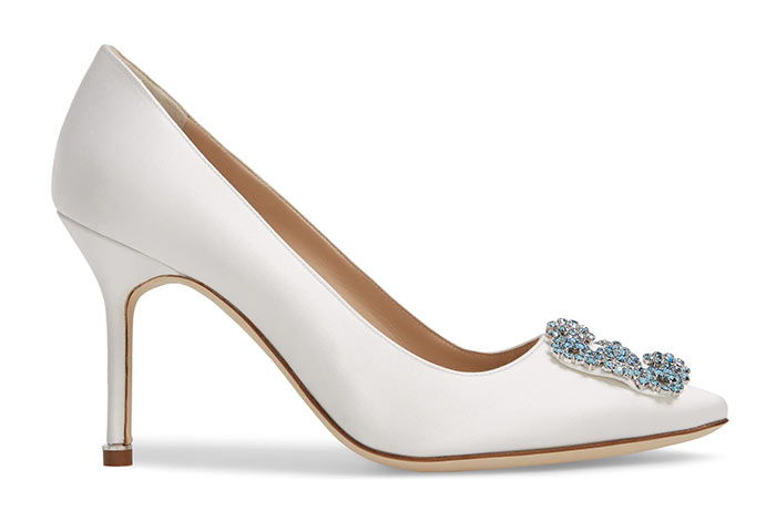 Best Wedding Shoes: White Bridal Shoes: Manolo Blahnik Hangisi Heels