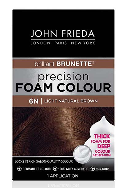 Light Brown Hair Dye Kits: John Frieda Precision Foam Colour in Light Natural Brown 6N