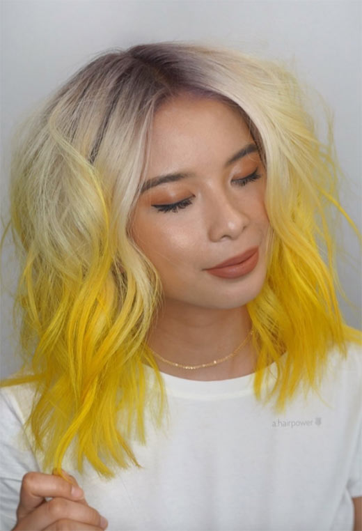 Yellow Hair Dye Tips