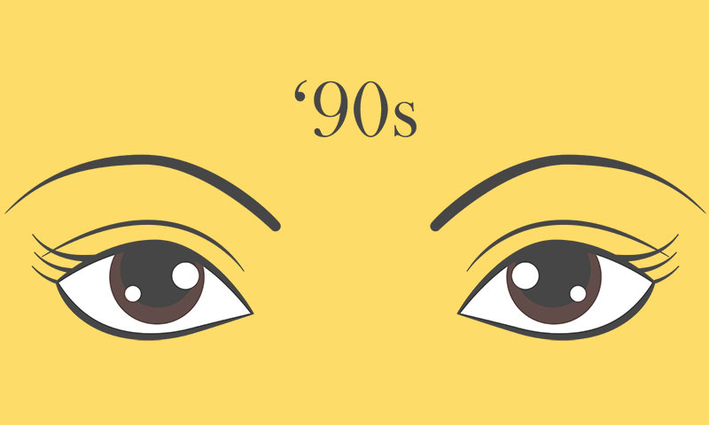 Eyebrow Shapes: '90s Thin Eyebrows