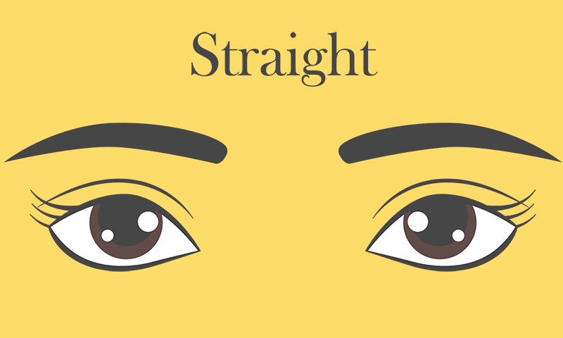 Eyebrow Shapes: Straight Eyebrows