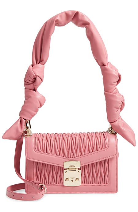 Best Designer Pink Bags: Miu Miu Confidential Matelassé Quilted Lambskin Crossbody Bag