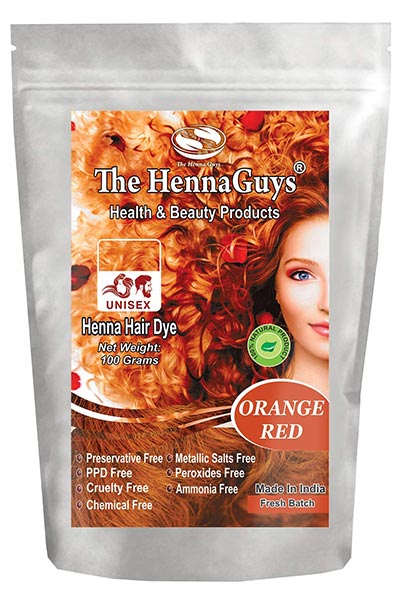 Best Henna Hair Dyes: The Henna Guys Red/ Orange Henna Hair Dye/ Color