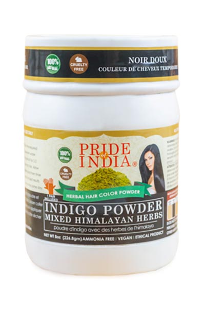 Best Indigo Powder for Hair: Pride of India Herbal Indigo (Indigofera Tinctoria) Hair Color Powder with Gloves