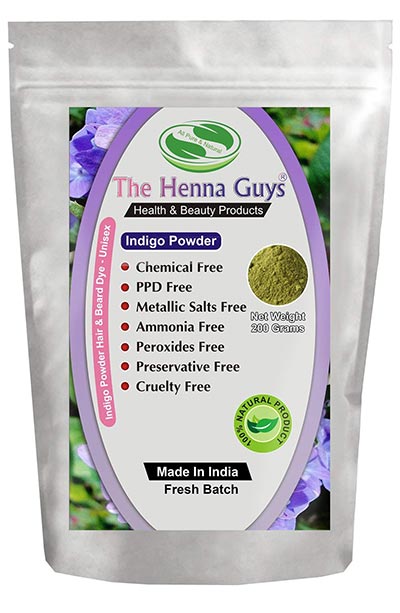 Best Indigo Powder for Hair: The Henna Guys Indigo Powder for Hair Dye/ Color