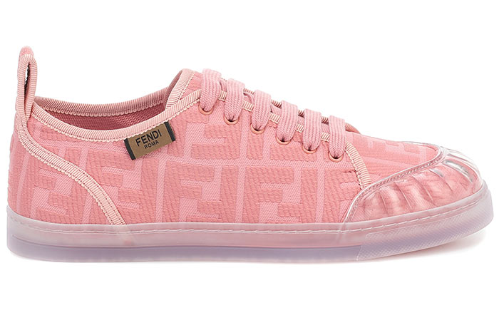 Best Pink Sneakers & Trainers for Women: Fendi Promenade FF Canvas Sneakers