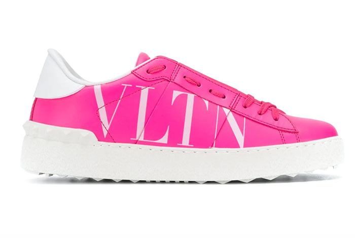 Best Pink Sneakers & Trainers for Women: Valentino Garavani VLTN Open Low-Top Sneakers