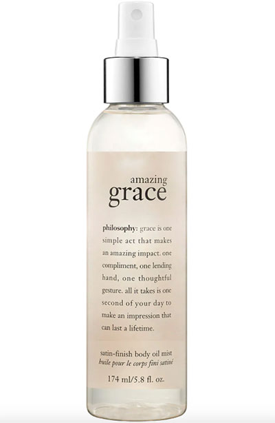 Best Body Mists & Sprays for Women: Philosophy Amazing Grace Satin-Finish Body Oil Mist