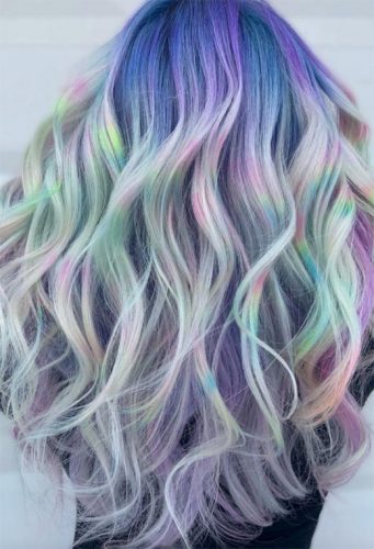 53 Magical Holographic Hair Color Ideas to Embrace the Pastel Rainbow