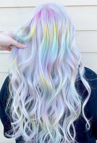 53 Magical Holographic Hair Color Ideas to Embrace the Pastel Rainbow